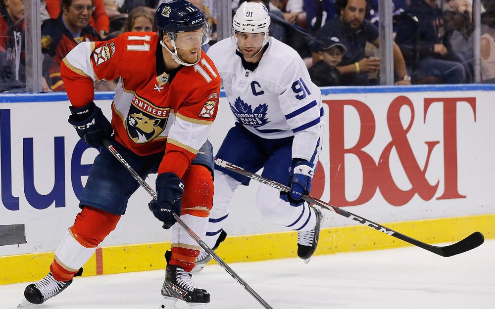 Florida Panthers competing on the ice