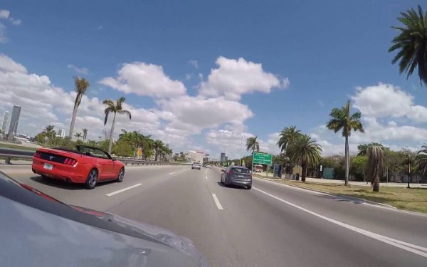 Cars driving on highway in Miami