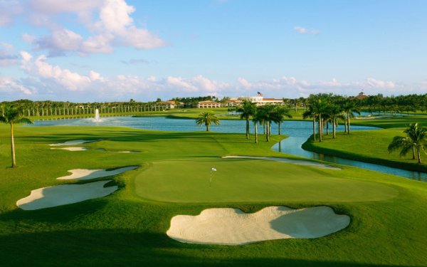 Aerial view of the golf course at Trump National Doral